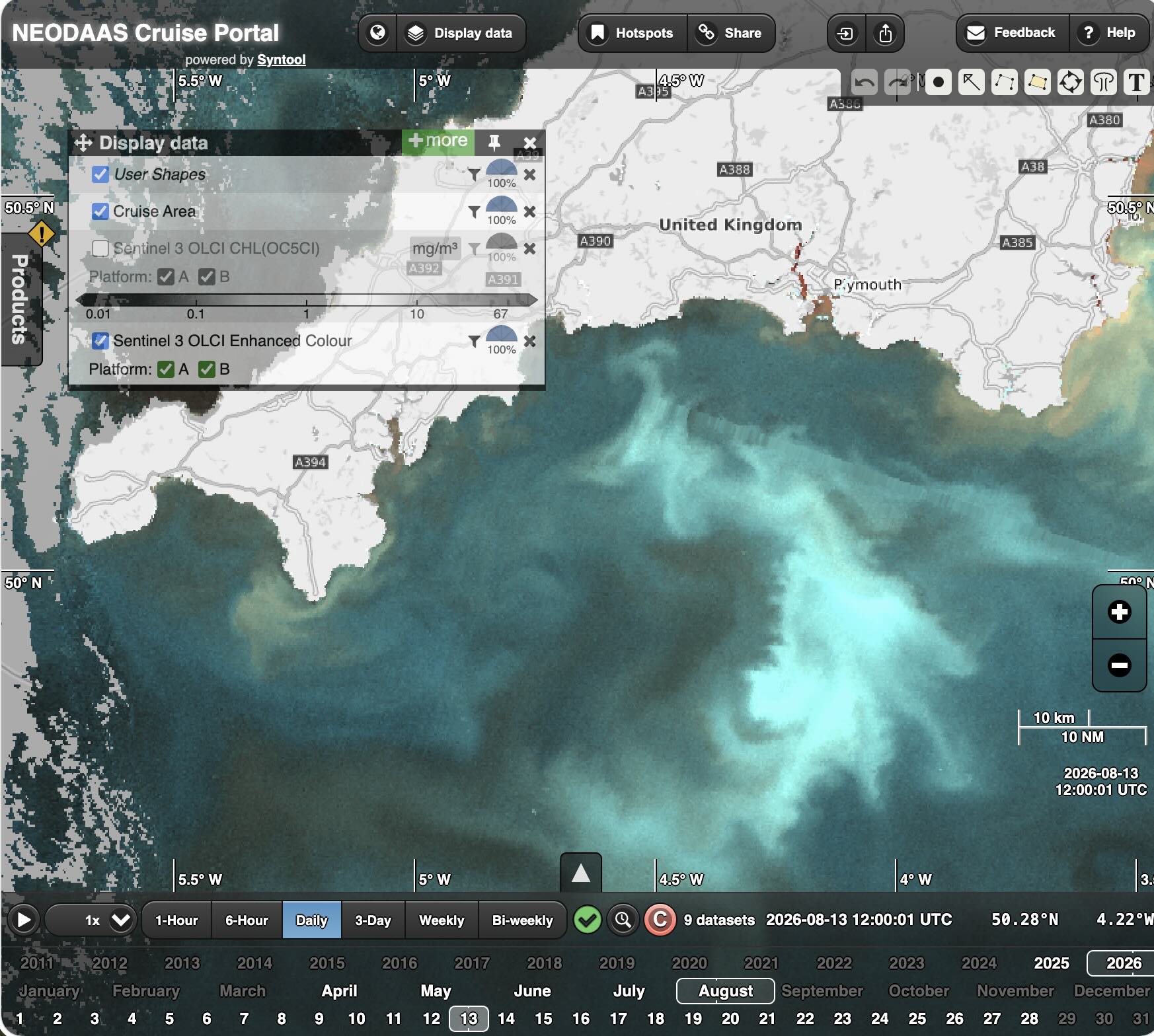 Screenshot of portal